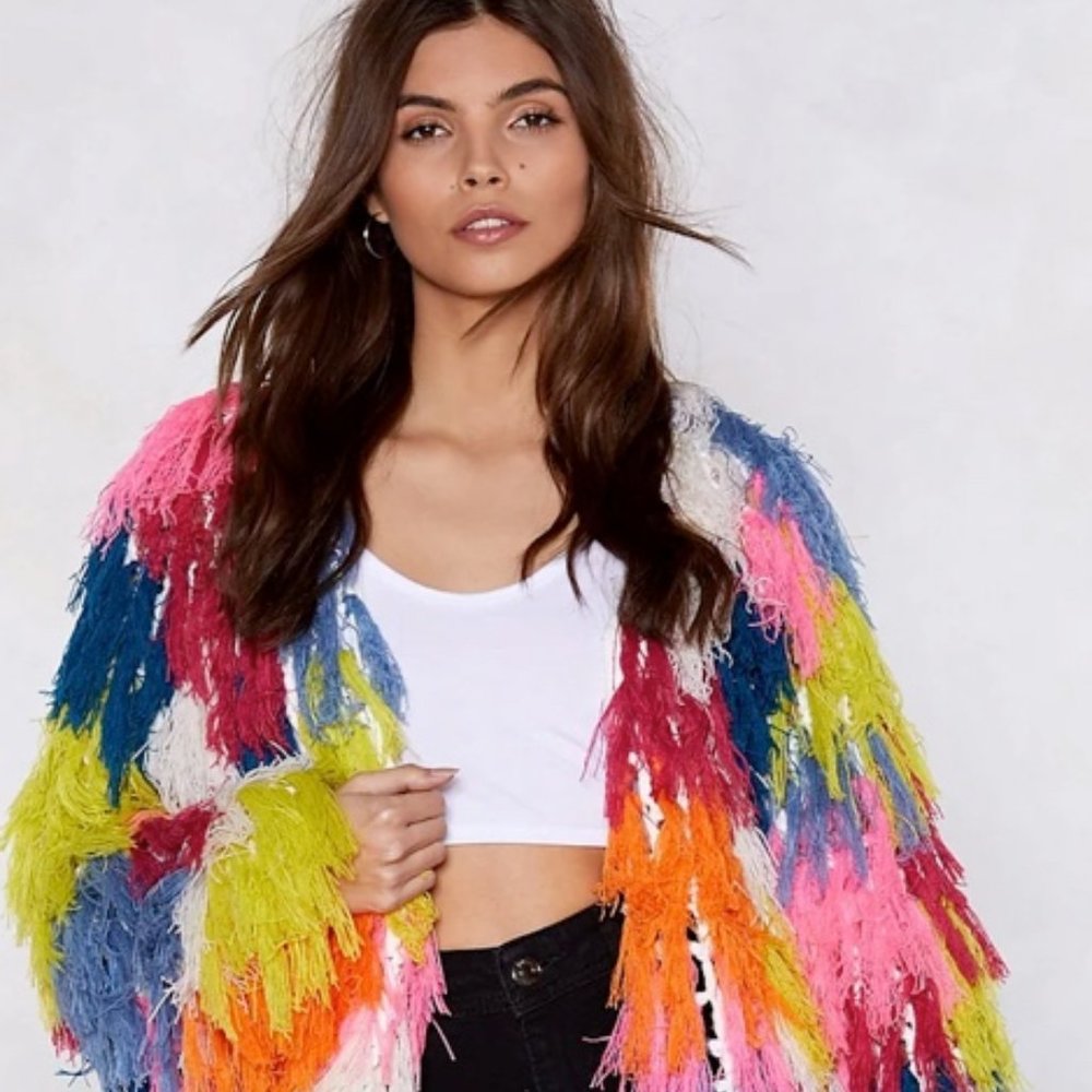 Paint the Town Shaggy Cardigan